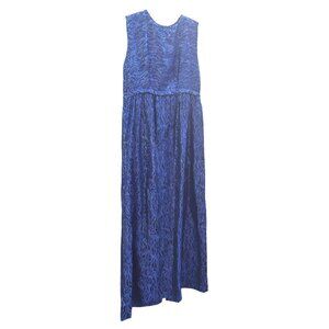 Vintage Handmade/Homemade Sparkly Blue Formal/Prom Dress (Small) Fair Condition